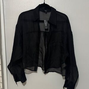 Express Sheer Black Blouse